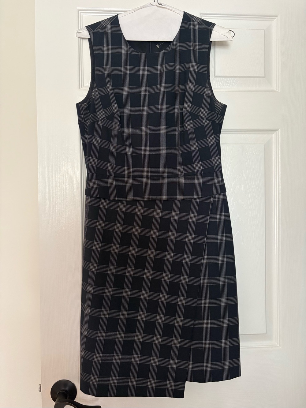 Banana Republic Navy Plaid Sheath dress